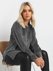 Yours Curve Silver Brillo Shirt - Image 4 of 5
