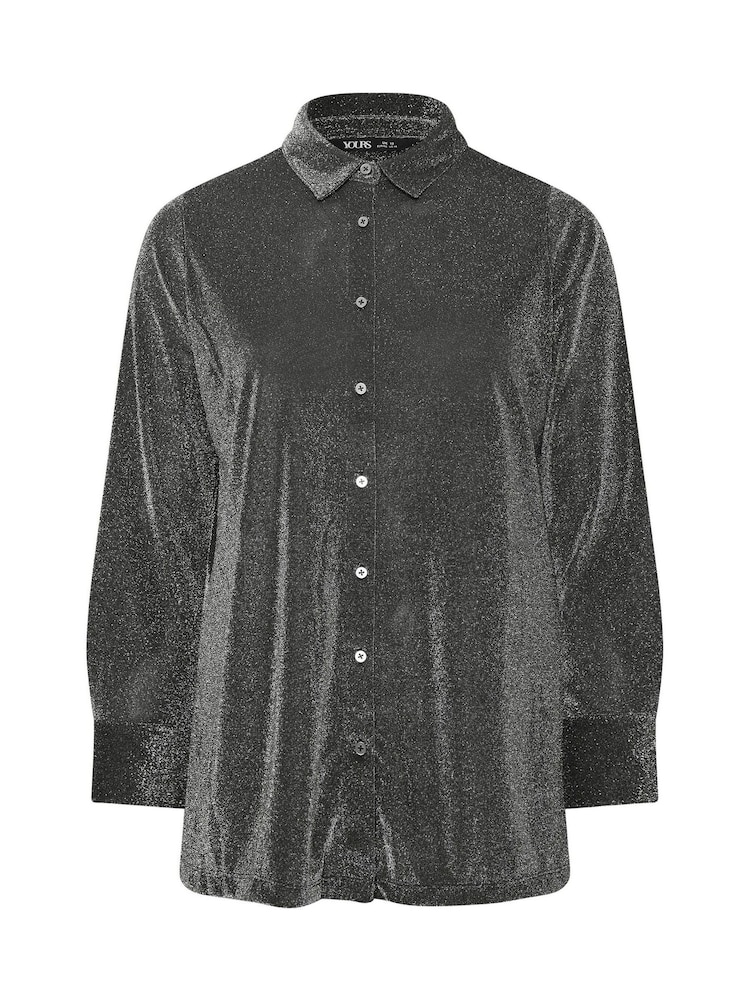 Yours Curve Silver Brillo Shirt - Image 5 of 5 Yours Curve Silver Brillo Shirt - Image 5 of 5