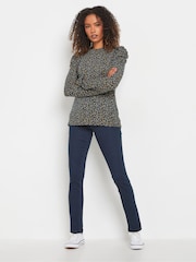 M&Co Blue Ditsy Puff Sleeve Top - Image 2 of 5