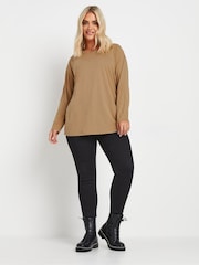 Yours Curve Natural Core Long Sleeve T-Shirts 3 Pack - Image 3 of 9