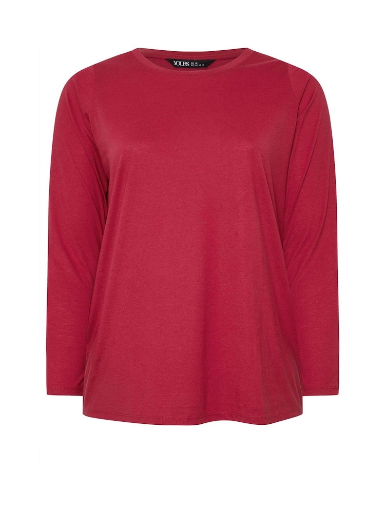 Yours Curve Natural Core Long Sleeve T-Shirts 3 Pack - Image 8 of 9