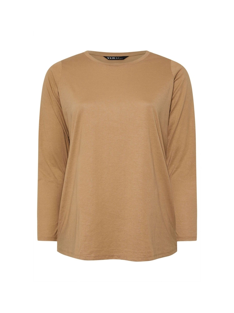 Yours Curve Natural Core Long Sleeve T-Shirts 3 Pack - Image 9 of 9