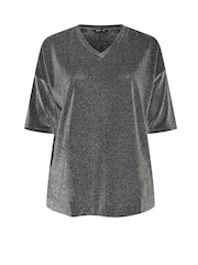 Yours Curve Silver Brillo Throw On Top - Image 5 of 5