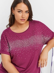 Yours Curve Pink Hot Fix Grown On T-Shirt - Image 4 of 5