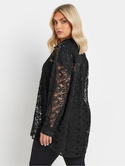 Yours Curve Black Lace Shirt - Image 3 of 5