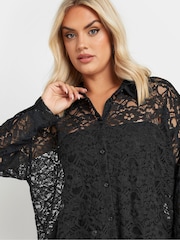 Yours Curve Black Lace Shirt - Image 4 of 5