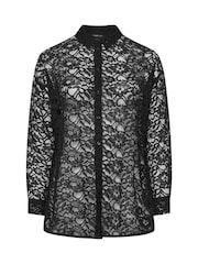 Yours Curve Black Lace Shirt - Image 5 of 5