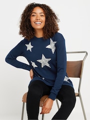 M&Co Blue Sequin Star Top - Image 1 of 5