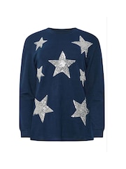 M&Co Blue Sequin Star Top - Image 5 of 5
