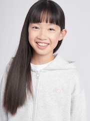 New Balance Grey Small Girls Brush Back Logo Zip Hoodie - Image 4 of 8