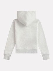 New Balance Grey Small Girls Brush Back Logo Zip Hoodie - Image 7 of 8