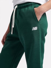 New Balance Green Girls Small Brush Back Logo Joggers - Image 4 of 5