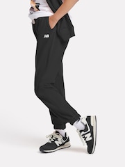 New Balance Black Girls Small Brush Back Logo Joggers - Image 2 of 8