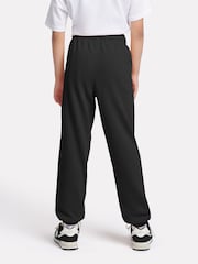 New Balance Black Girls Small Brush Back Logo Joggers - Image 3 of 8