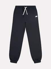New Balance Black Girls Small Brush Back Logo Joggers - Image 6 of 8