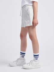 New Balance Grey Small Girls Logo Shorts - Image 2 of 7