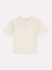 New Balance Pearl White Small Girls Logo 100% Cotton T-Shirt - Image 6 of 8