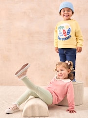 JoJo Maman Bébé Yellow Surf 100% Cotton Appliqué Sweatshirt - Image 7 of 8