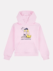 Sudadera con capucha y diseño gráfico de selfie para niña de New Balance - Imagen 7 de 9