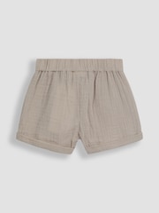 JoJo Maman Bébé Natural Stone & Khaki Green 2-Pack Cheesecloth Shorts - Image 5 of 5