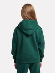 New Balance Green Small Girls Brush Back Logo Hoodie - Image 3 of 5