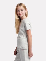 New Balance Grey Girls 100% Cotton Dog Walker Graphic T-Shirt - Image 2 of 9