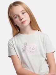 New Balance Grey Girls 100% Cotton Dog Walker Graphic T-Shirt - Image 4 of 9