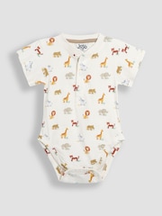 JoJo Maman Bébé Natural 2-Pack Short Sleeve Bodysuits - Image 2 of 7