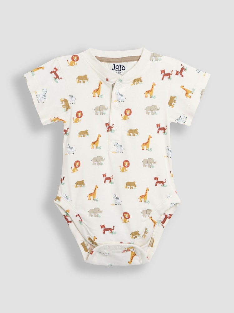 JoJo Maman Bébé Natural 2-Pack Short Sleeve Bodysuits - Image 2 of 7