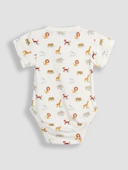 JoJo Maman Bébé Natural 2-Pack Short Sleeve Bodysuits - Image 3 of 7