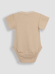JoJo Maman Bébé Natural 2-Pack Short Sleeve Bodysuits - Image 5 of 7