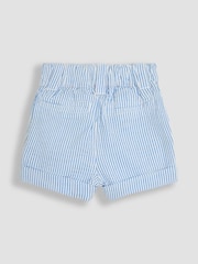 JoJo Maman Bébé Blue Seersucker Stripe Shorts - Image 2 of 3