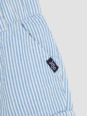 JoJo Maman Bébé Blue Seersucker Stripe Shorts - Image 3 of 3