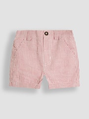 JoJo Maman Bébé Red Seersucker Stripe Shorts - Image 1 of 3