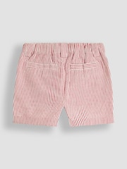 JoJo Maman Bébé Red Seersucker Stripe Shorts - Image 2 of 3