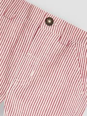 JoJo Maman Bébé Red Seersucker Stripe Shorts - Image 3 of 3