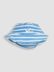 JoJo Maman Bébé Blue 2-Piece Whale Appliqué Towelling Romper Set - Image 4 of 6