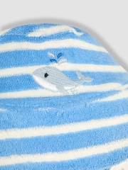 JoJo Maman Bébé Blue 2-Piece Whale Appliqué Towelling Romper Set - Image 6 of 6