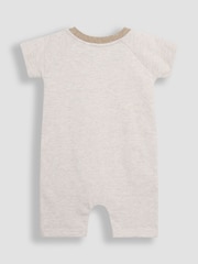 JoJo Maman Bébé Brown Natural Giraffe Dino Scene Romper - Image 2 of 3