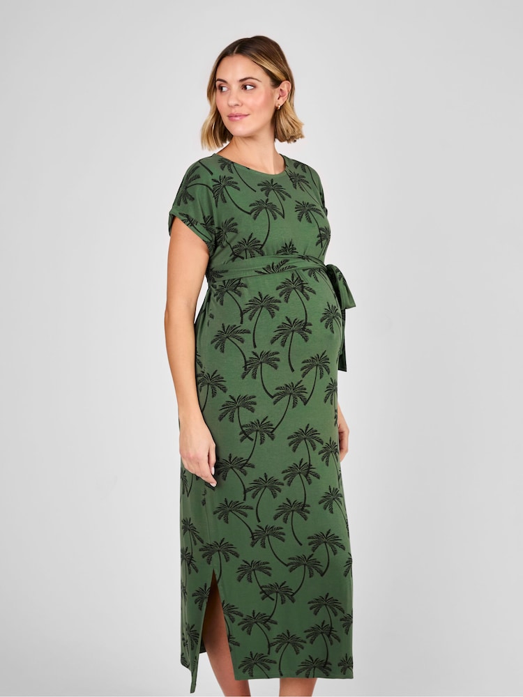 Buy JoJo Maman Bb Green Palm Midi Maternity T-Shirt Dress from Next USA Buy JoJo Maman Bb Green Palm Midi Maternity T-Shirt Dress from Next USA