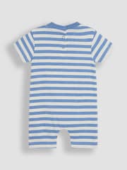 JoJo Maman Bébé Blue Boat Dino Scene Romper - Image 2 of 3