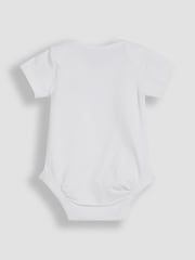 JoJo Maman Bébé White 2-Pack Sailboat Stripe & Plain Bodysuits - Image 5 of 5