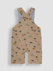 JoJo Maman Bébé Stone Dino Printed Twill Dungarees - Image 2 of 3