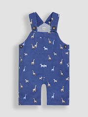 JoJo Maman Bébé Denim Safari Printed Twill Dungarees - Image 1 of 3