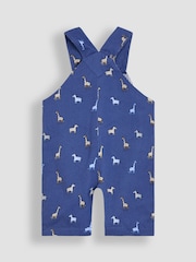 JoJo Maman Bébé Denim Safari Printed Twill Dungarees - Image 2 of 3