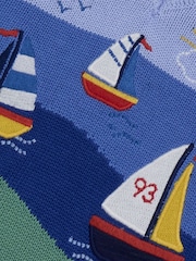 Jojo Maman Bébé Blue Sailboat Scene Tank Top - Image 3 of 3