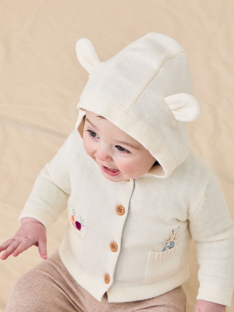 JoJo Maman Bébé Peter Rabbit™ Embroidered Cardigan - Imagen 2 de 4