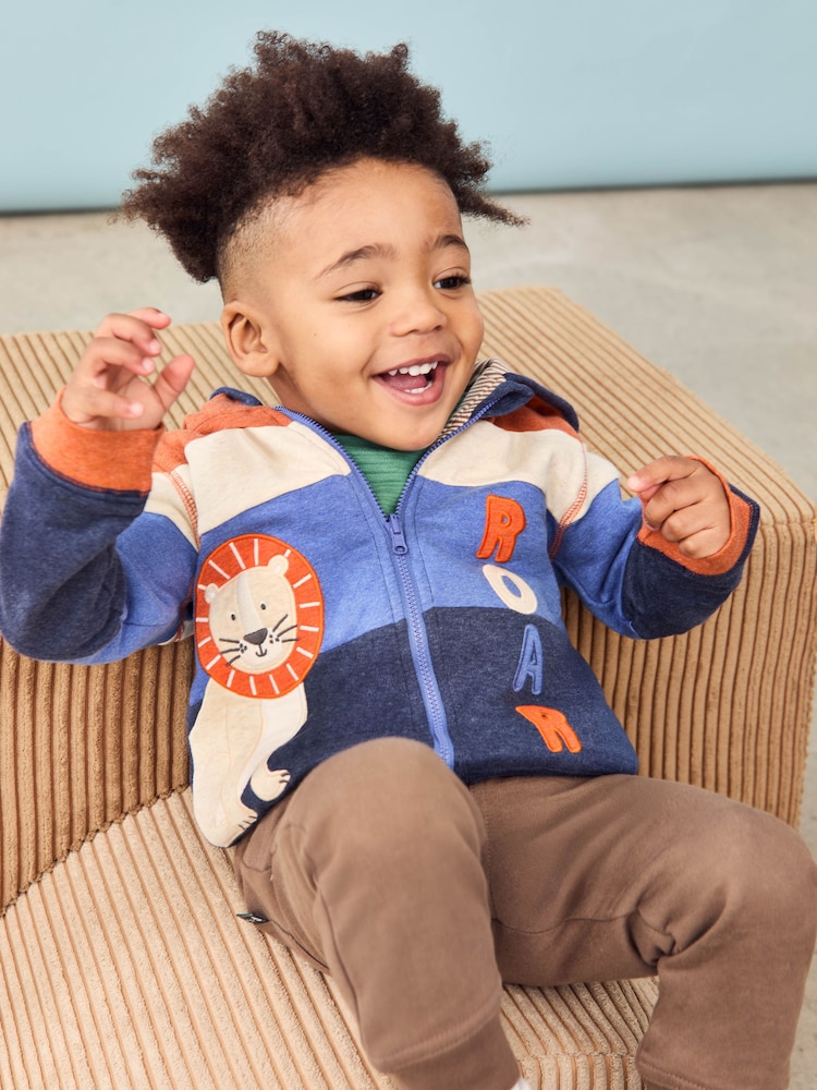 JoJo Maman Bébé Tan Brown & Natural Marl 2-Pack Relaxed Fit Turn Up Joggers - Image 2 of 8