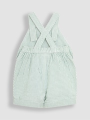 JoJo Maman Bébé Sage Green Tractor Pocket Seersucker Dungarees - Image 2 of 3