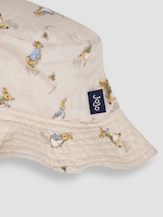 JoJo Maman Bébé Natural Peter Rabbit™ Woven Printed Sunhat - Image 2 of 3